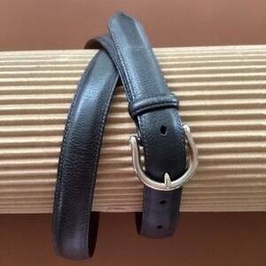 Coach Black Classic Belt - Size 34”, Large, Brass, Silver Finish Hardware